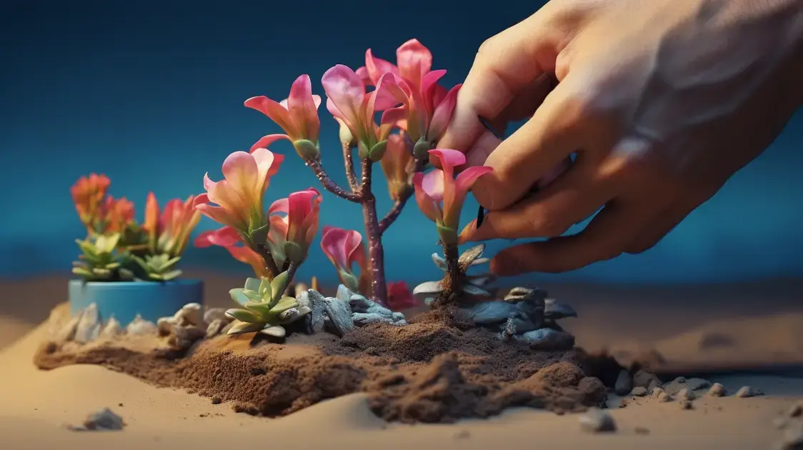 como fazer muda de rosa do deserto na areia