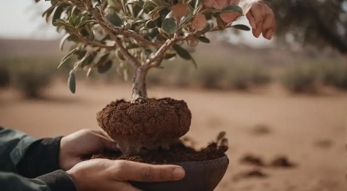 Como Levantar o Caudex da Rosa do Deserto Sem Danificá-lo