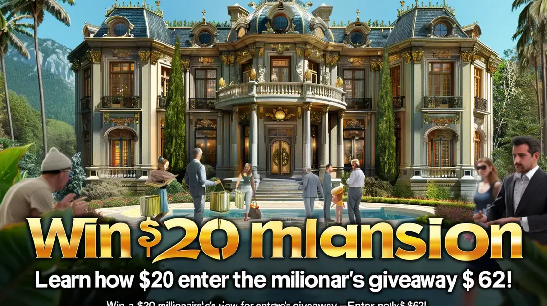 Como concorrer a uma mansão milionária pagando menos de R$ 100 por mês.