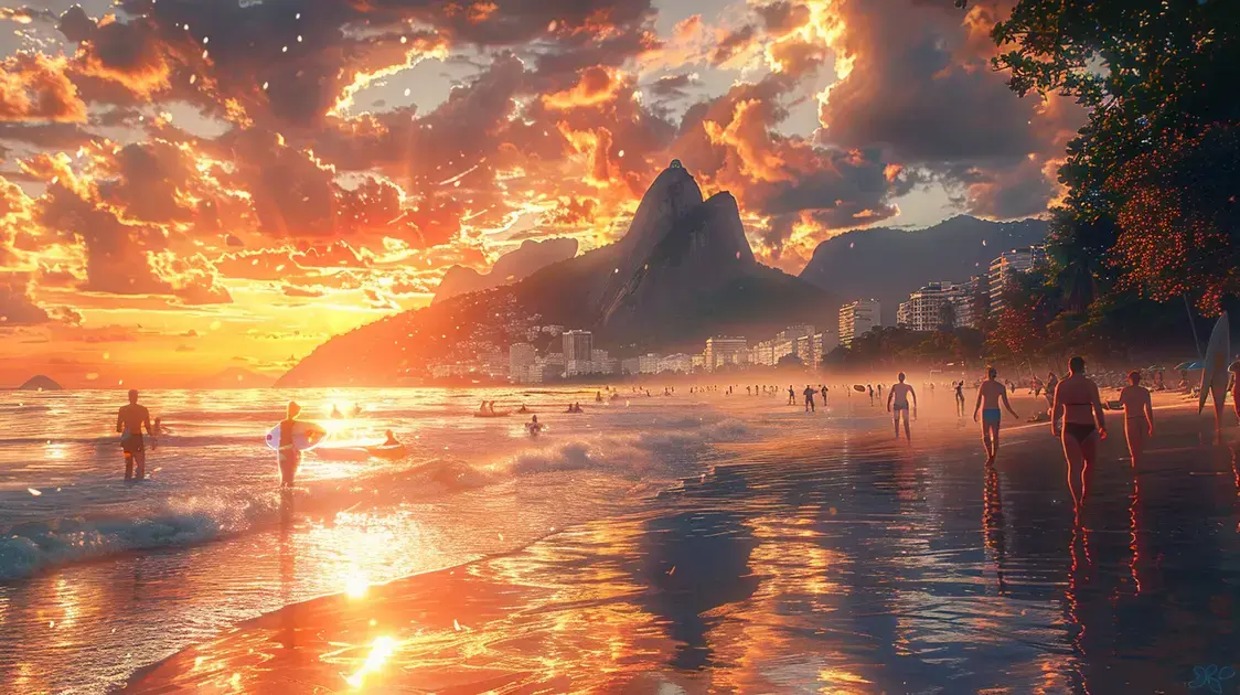 O espetáculo do pôr do sol que encanta Ipanema: saiba por que é imperdível a visita nessa praia do Rio