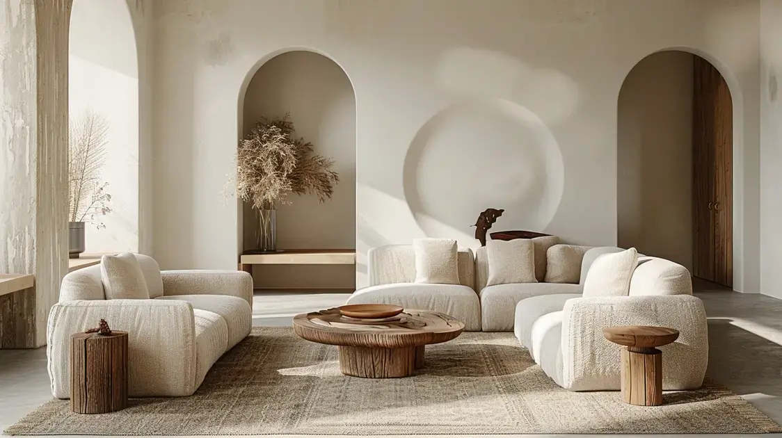 Segredos para um projeto de interiores com tons claros e mobiliário orgânico: veja como!