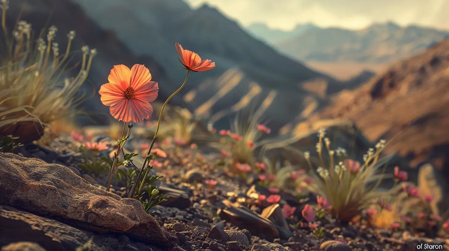 A verdadeira rosa de saron do deserto: uma Geums reptans alpina, não a flor bíblica