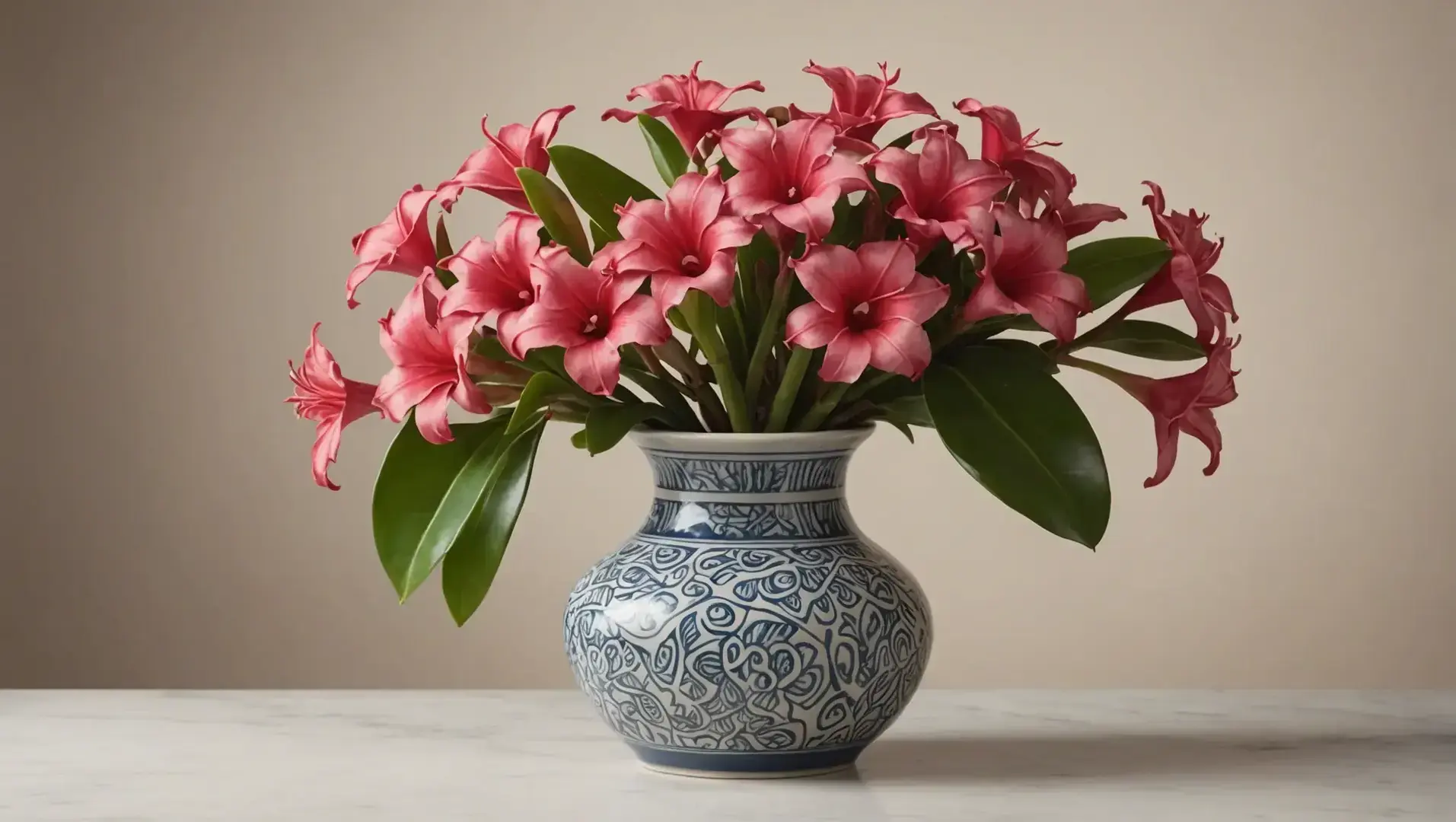 Beleza Árida: Como a Rosa do Deserto Encanta com Suas Flores Exuberantes