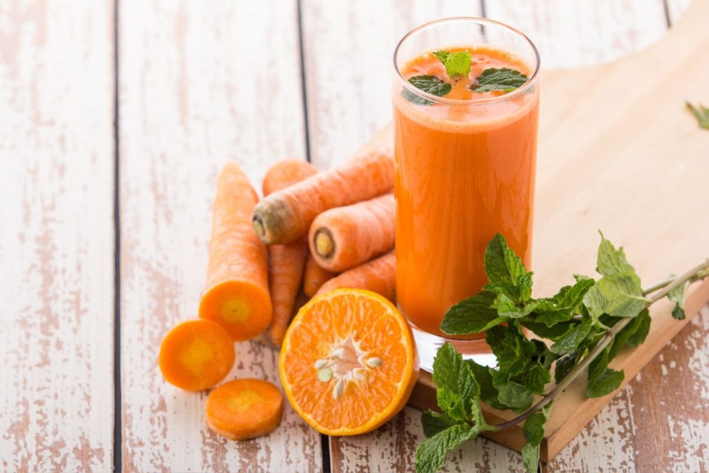 suco de cenoura com laranja